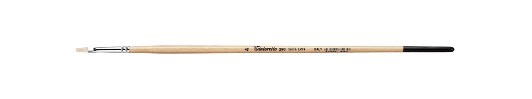 Tintoretto Setola Extra Bristle Flat Brush Series 290, Size- 4