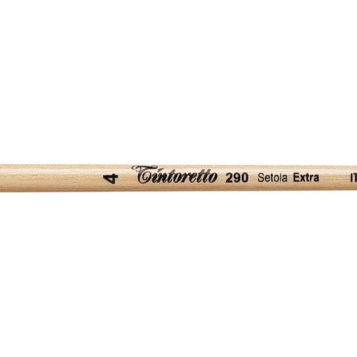 Tintoretto Setola Extra Bristle Flat Brush Series 290, Size- 4