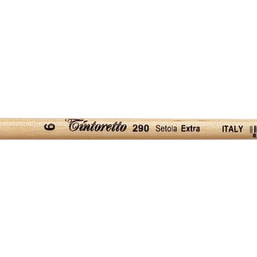 Tintoretto Setola Extra Bristle Flat Brush Series 290, Size-6