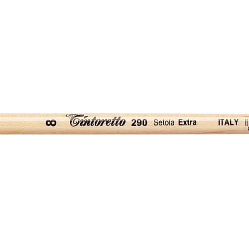 Tintoretto Setola Extra Bristle Flat Brush Series 290, Size-8