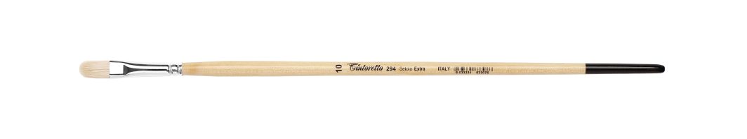 Tintoretto Setola Extra Bristles Filbert Brush Series 294, Size-10