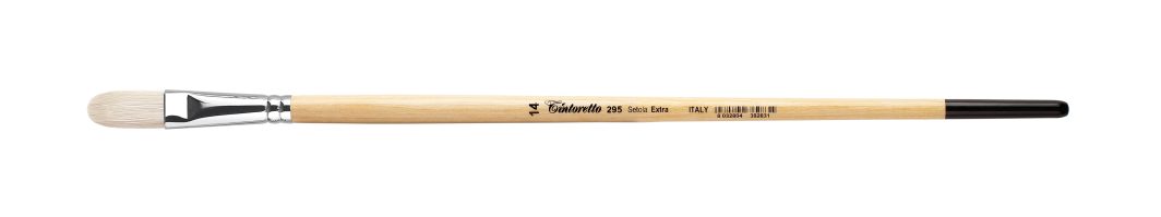 Tintoretto Setola Extra Bristles Long Filbert Brush Series 295, Size-14