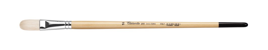 Tintoretto Setola Extra Bristles Long Filbert Brush Series 295, Size- 16