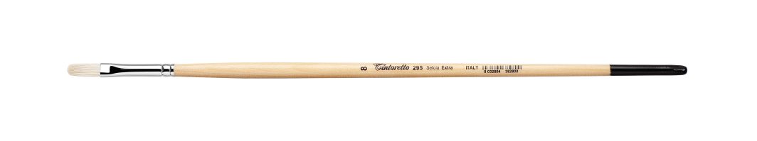 Tintoretto Setola Extra Bristles Long Filbert Brush Series 295, Size- 8