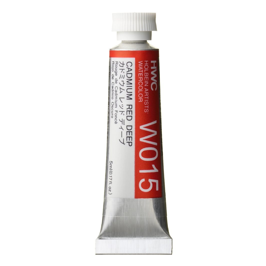                                                     Holbein Watercolor Cadmium Red Deep 5ml Tube, W015