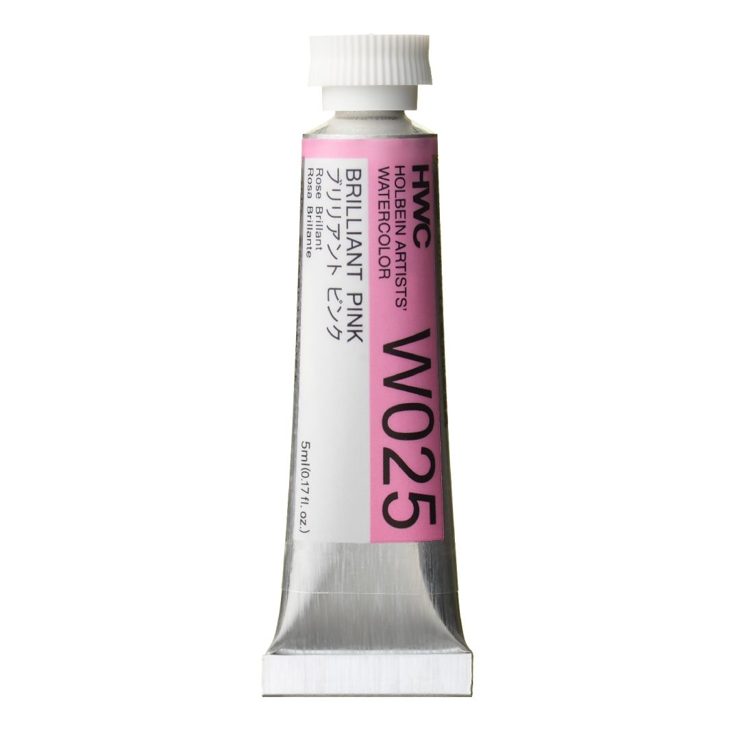 Holbein Watercolor Brilliant Pink A, 5ml Tube, W025