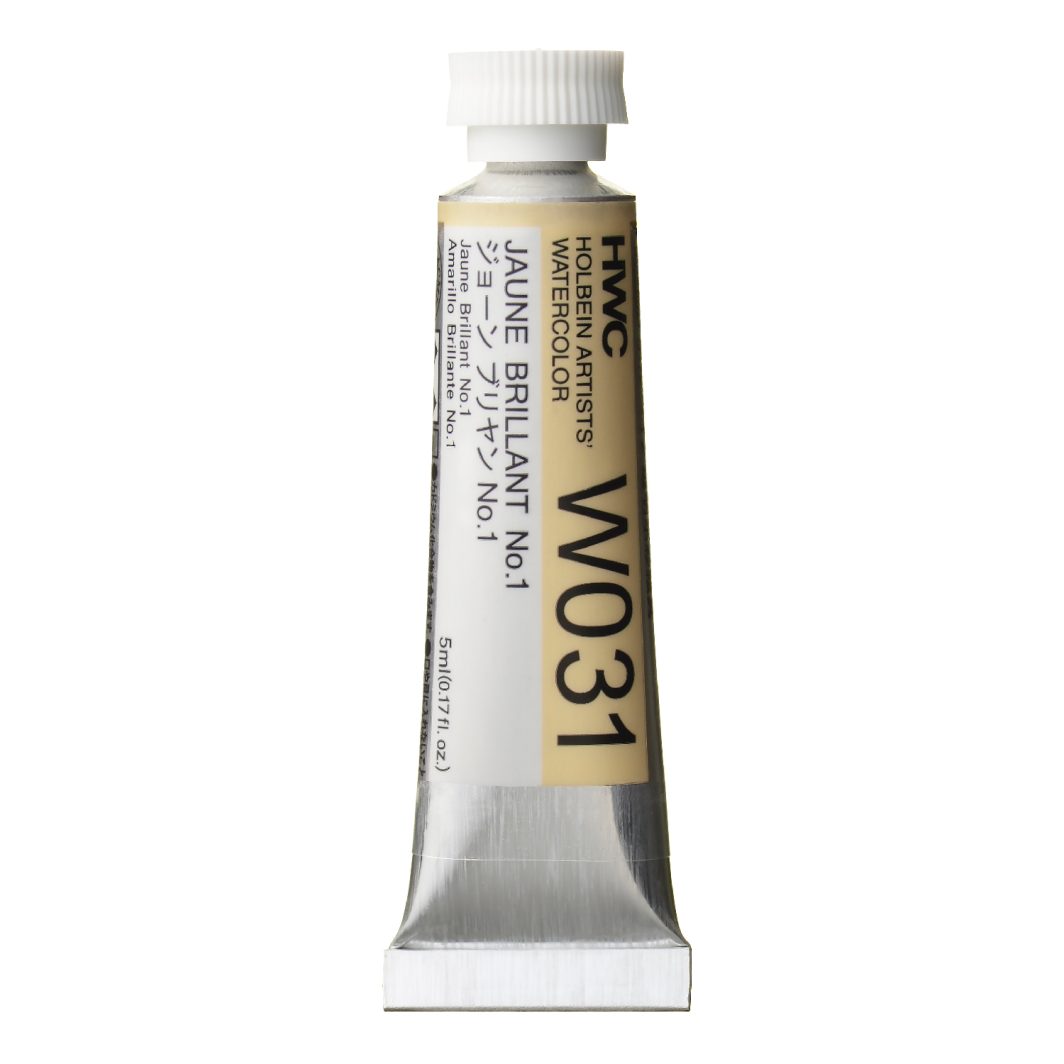                                     Holbein Watercolor Jaune Brillant #1, 5ml Tube, W031