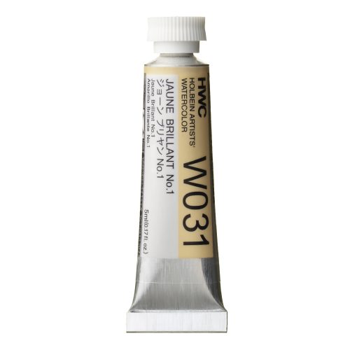                                     Holbein Watercolor Jaune Brillant #1, 5ml Tube, W031