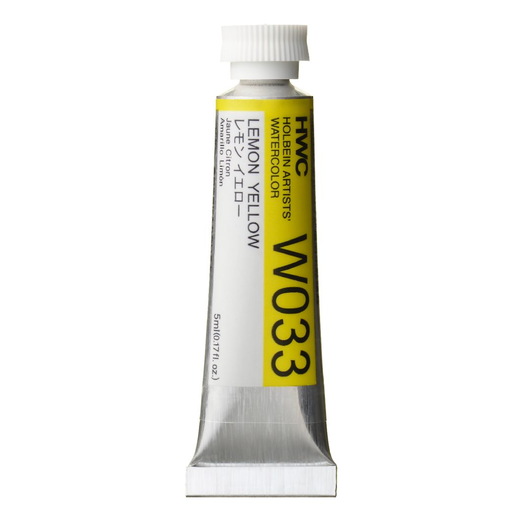                                     Holbein Watercolor Lemon Yellow 5ml Tube, W033