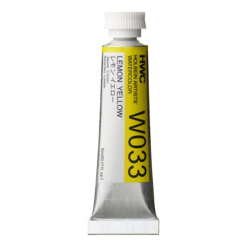                                      Holbein Watercolor Lemon Yellow 5ml Tube, W033