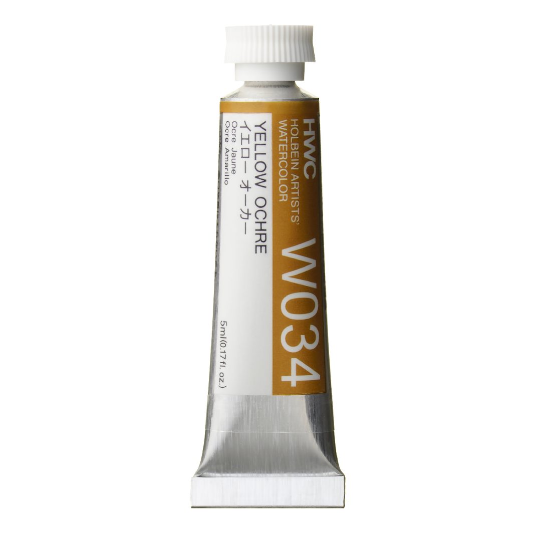                                      Holbein Watercolor Yellow Ochre 5ml Tube, W034