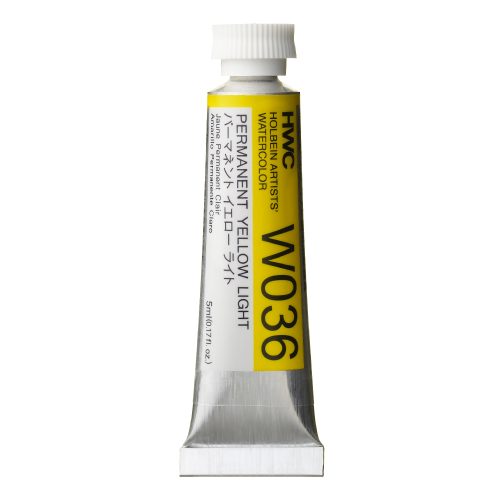                               Holbein Watercolor Permanent Yellow Light 5ml Tube, W036