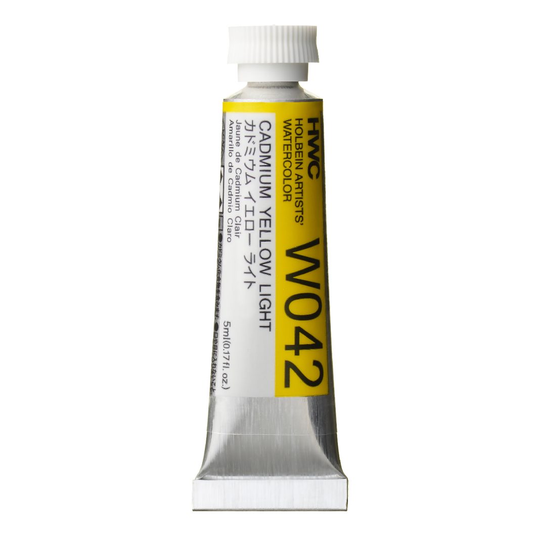                                Holbein Watercolor Cadmium Yellow Light 5ml Tube, W042
