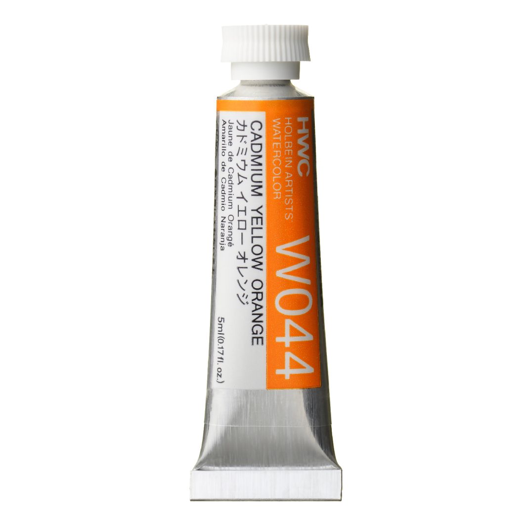 Holbein Watercolor Cadmium Yellow Orange C, 5ml Tube, W044