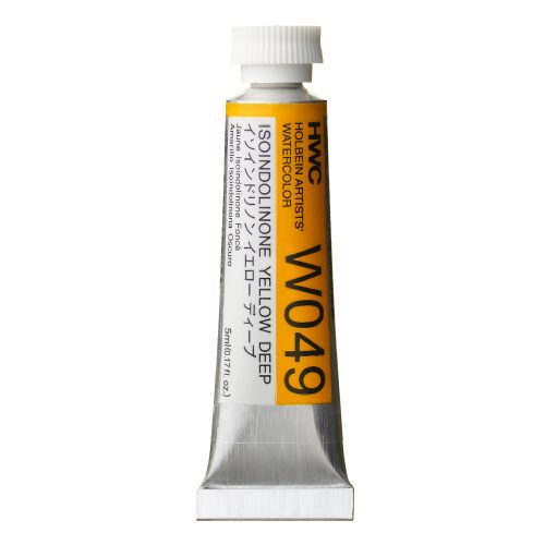                                Holbein Watercolor Isoindo. Yellow. Deep 5ml Tube, W049