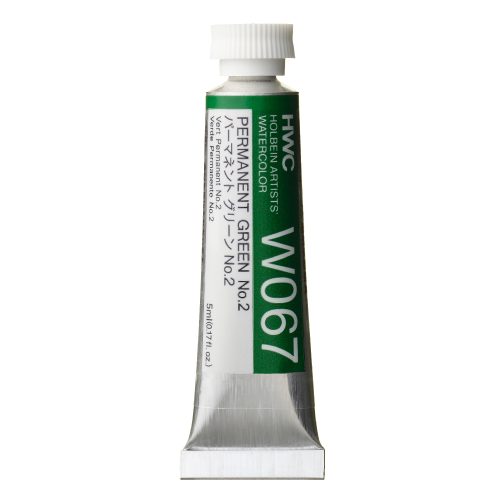                                   Holbein Watercolor Permanent Green #2, 5ml Tube W067
