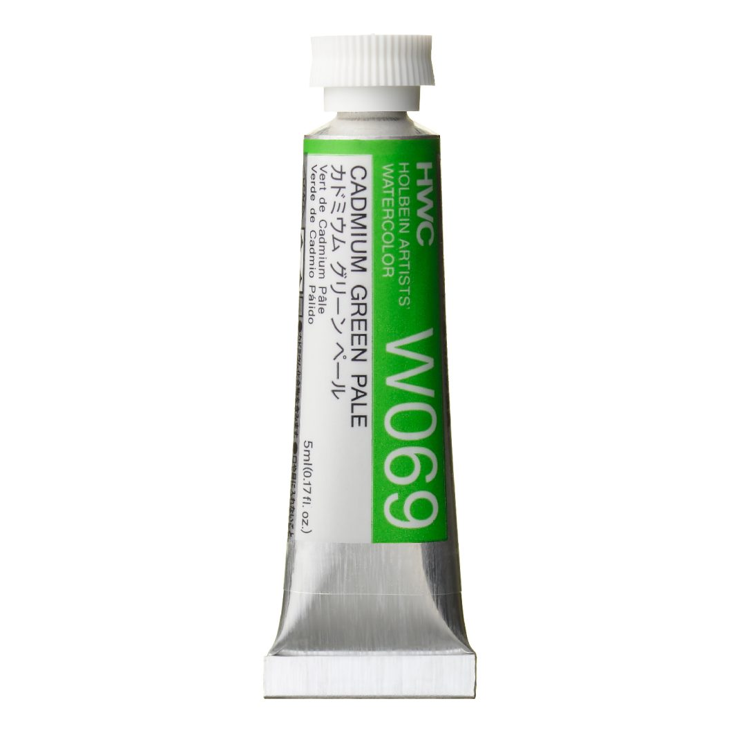                               Holbein Watercolor Cadmium Green Pale 5ml Tube, W069
