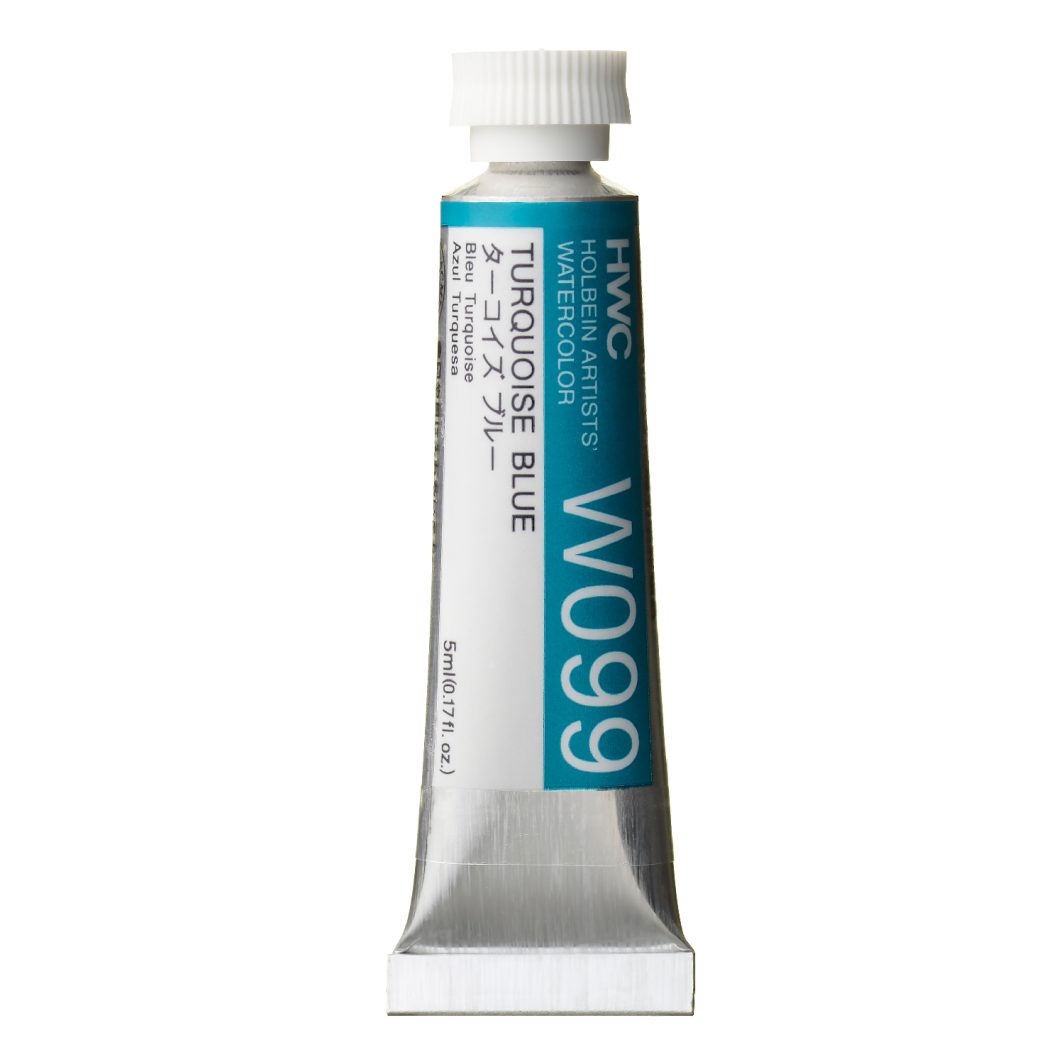 Holbein Watercolor Turquoise Blue B, 5ml Tube, W099