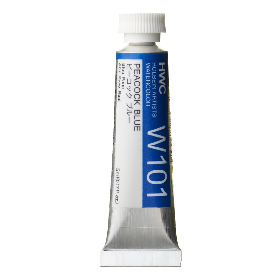 Holbein Watercolor Peacock Blue A, 5ml Tube, W101