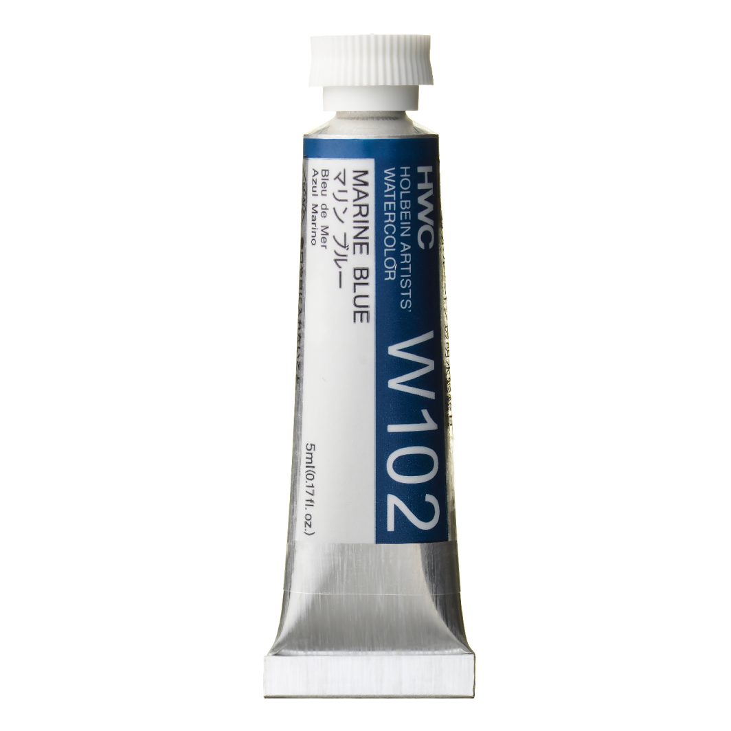 Holbein Watercolor Marine Blue C, 5ml Tube, W102