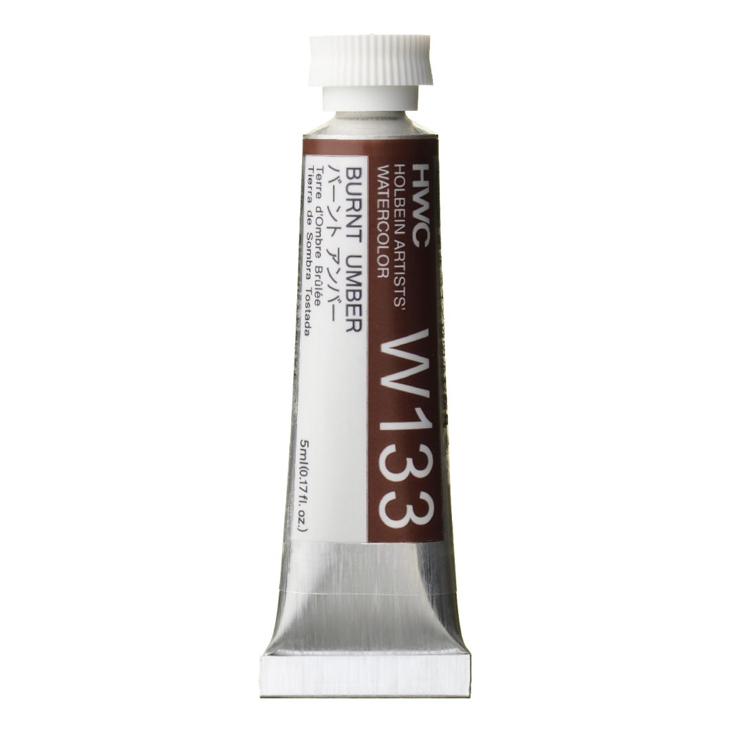 Holbein Watercolor Burnt Umber A, 5ml Tube, W133