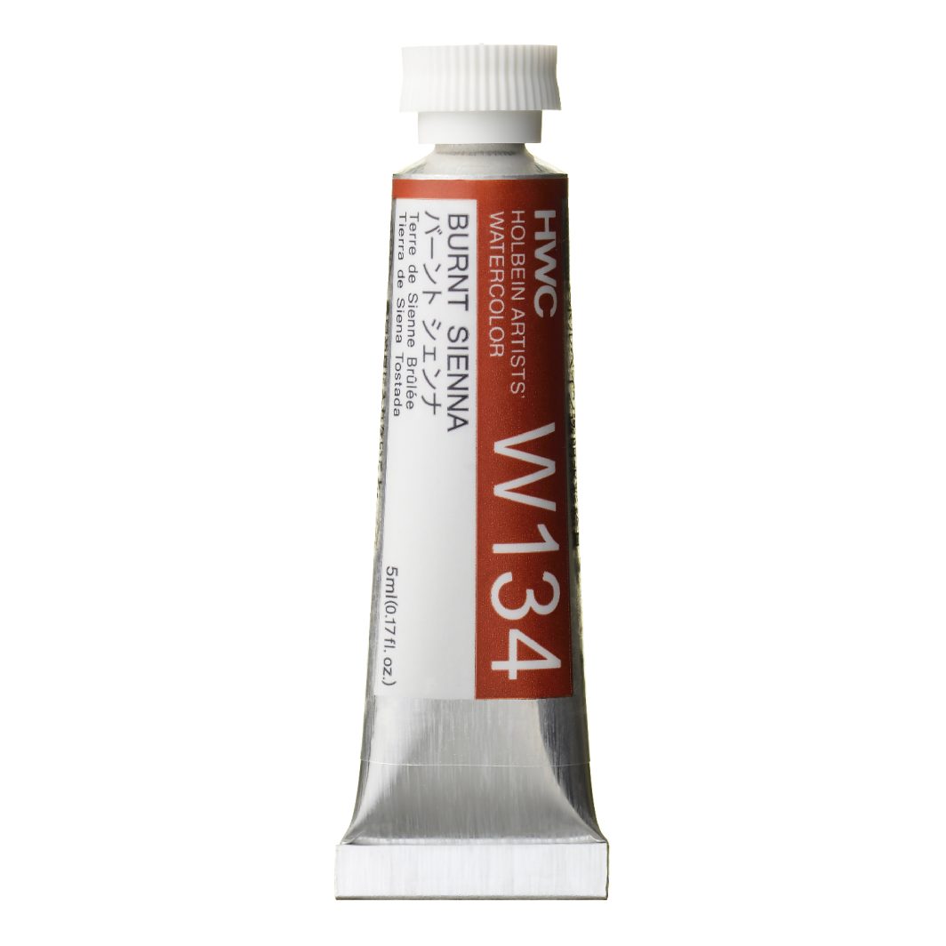                              Holbein Watercolor Burnt Sienna 5ml Tube, W134