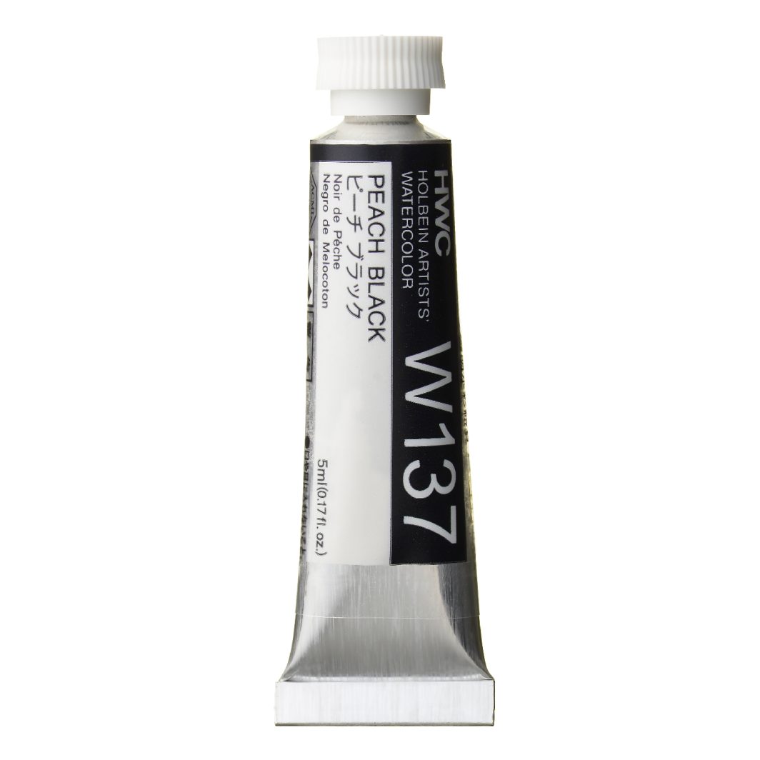                                              Holbein Watercolor Peach Black 5ml Tube, W137