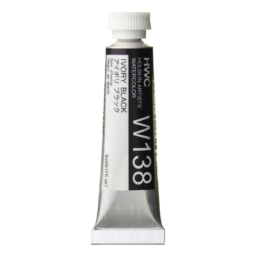                                              Holbein Watercolor Ivory Black 5ml Tube, W138