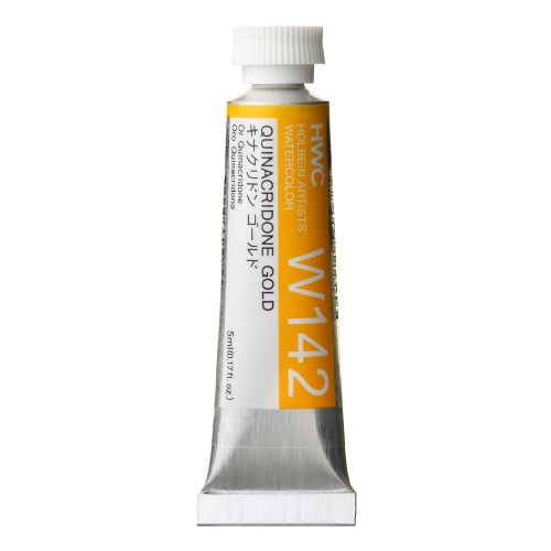                                              Holbein Watercolor Quinacridone Gold 5ml Tube, W142