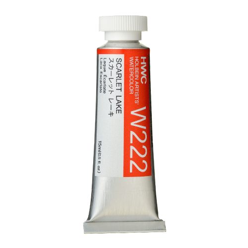                                                                     Holbein Watercolor Scarlet Lake 15ml Tube, W222
