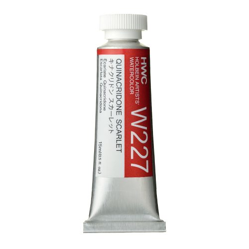                                                         Holbein Watercolor Quinacridone Scarlet 15ml Tube, W227