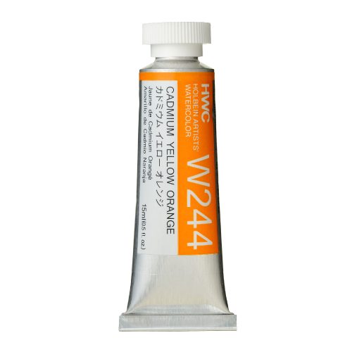                                                             Holbein Watercolor Half Pan Cadmium Yellow Orange 15ml Tube, W244
