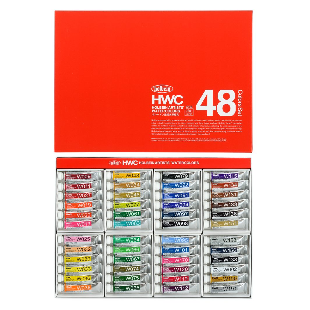 Holbein Artist Watercolour Set of 48 X 5ml tube (W409)