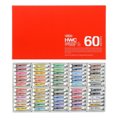 Holbein Artist Watercolour Set of 60 X 5ml tube (W411)
