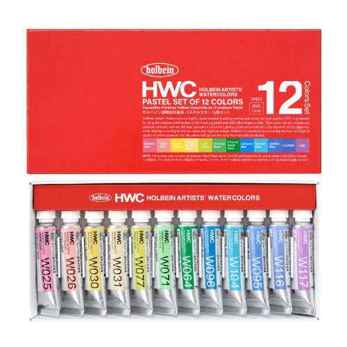 Holbein Artist Watercolour Pastel Set of 12 X 5ml tube (W452)