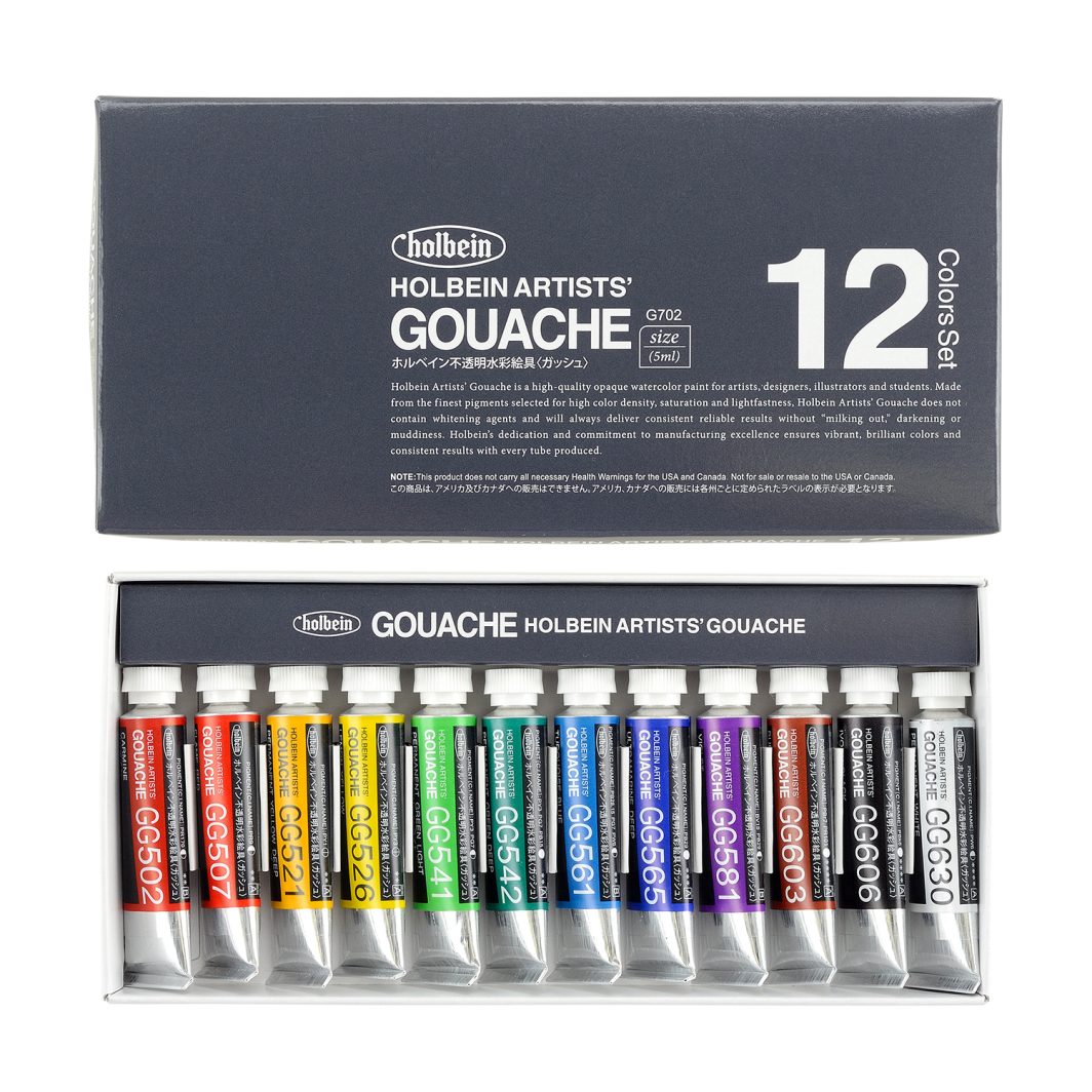 Holbein Artist Gouache Set of 12C 5ml (G702)