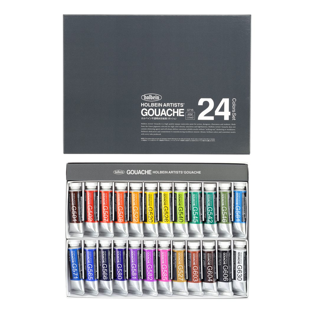 Holbein Artist Gouache Set of 24C 15ml (G715)