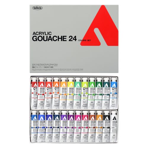 Holbein Artist Acrylic Gouache Color Set of 24 x 20ml (D416)
