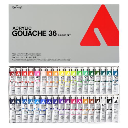 Holbein Artist Acrylic Gouache Color Set of 36 x 20ml (D418)