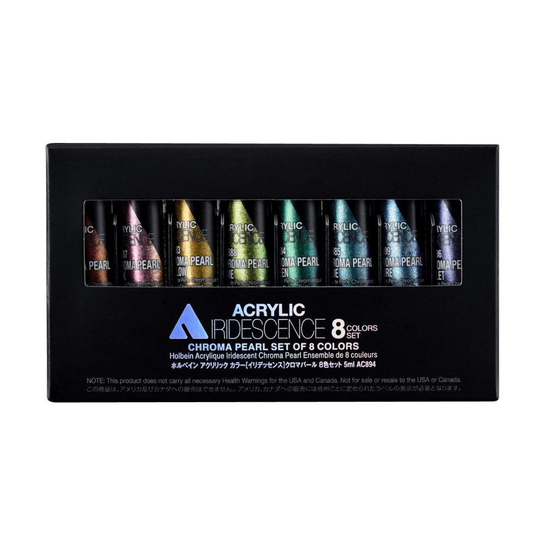 Holbein Artist Acrylic Iridescence Chromapearl Set of 8 Colors (AC894)