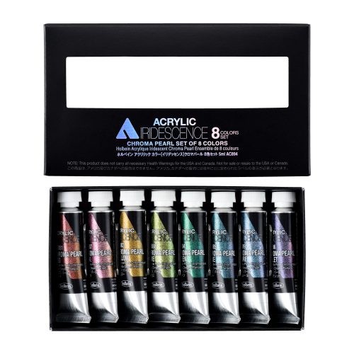 Holbein Artist Acrylic Iridescence Chromapearl Set of 8 Colors (AC894)