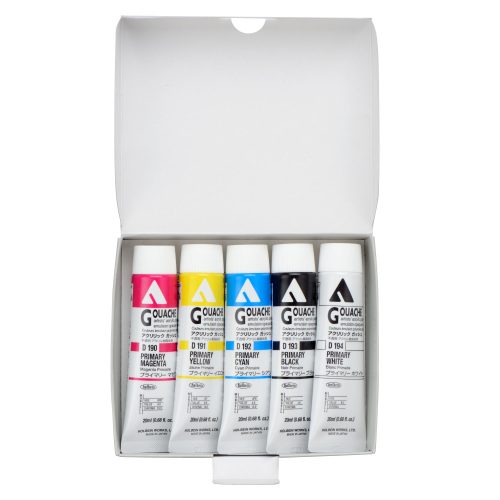 Holbein Artist Acrylic Gouache Primary Color Set of 5 x 20ml (D421)