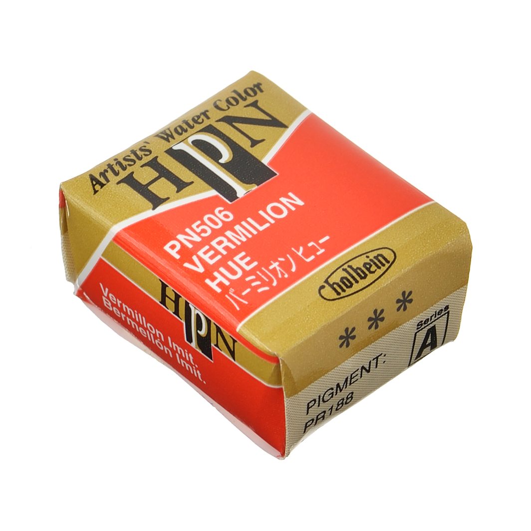 Holbein Watercolor Half Pan Vermilion Hue A, PN506