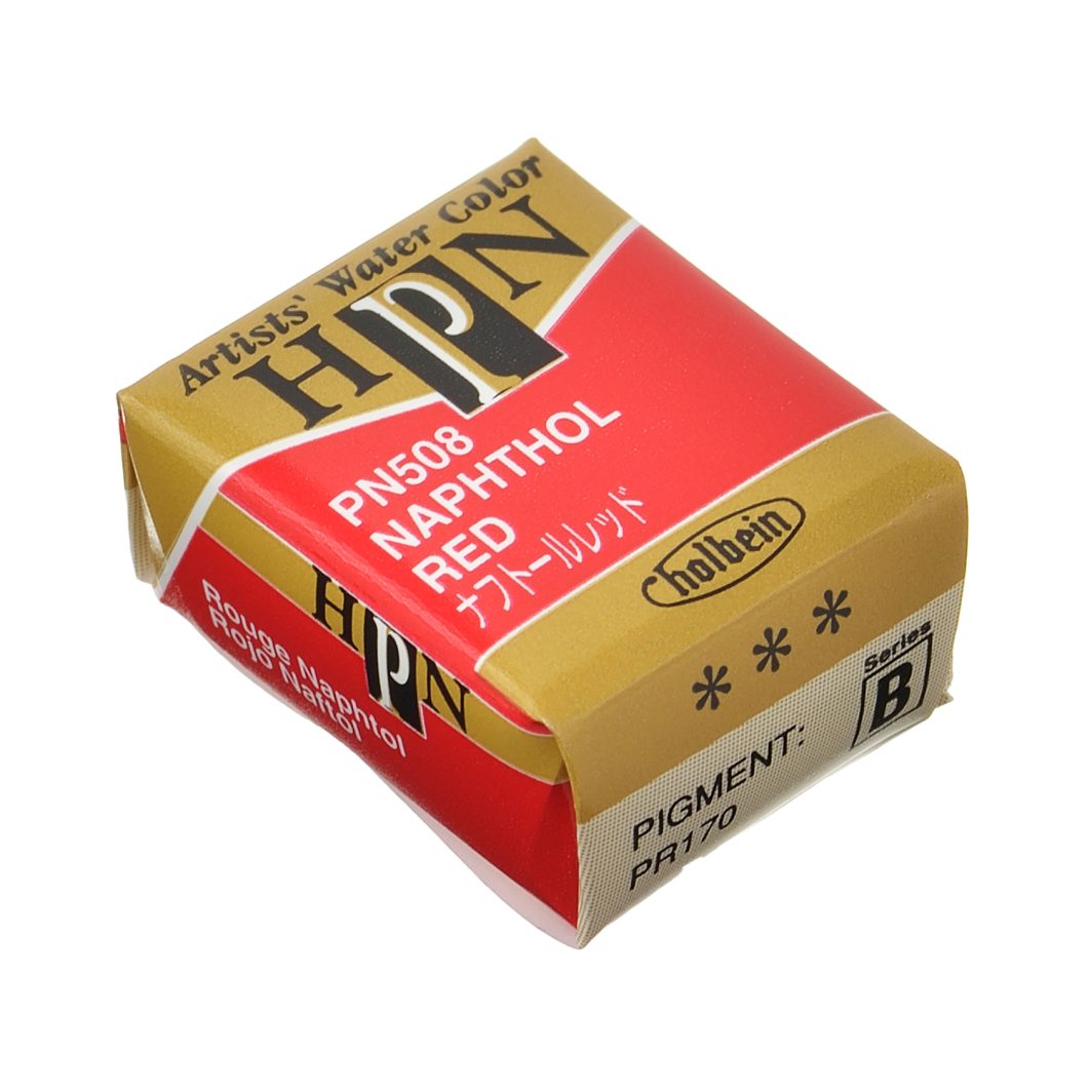 Holbein Watercolor Half Pan Naphthol Red, PN508