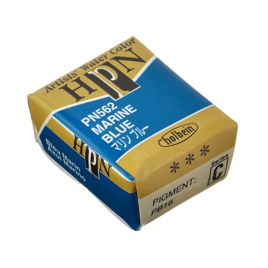                                                                 Holbein Watercolor Half Pan Marine Blue, PN562