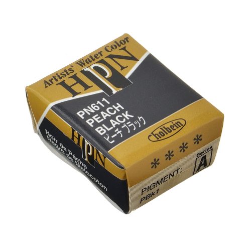                                                                 Holbein Watercolor Half Pan Peach Black, PN611