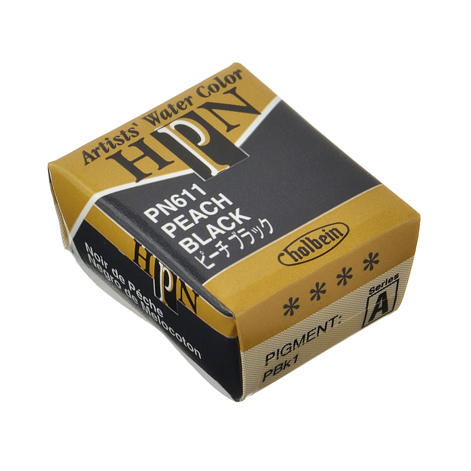 Holbein Watercolor Half Pan Peach Black, PN611