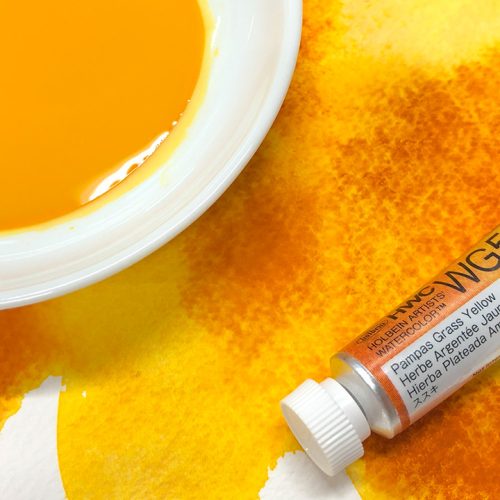                             Holbein Granulating Watercolor Pampas Grass Yellow 15ml Tube, WG611