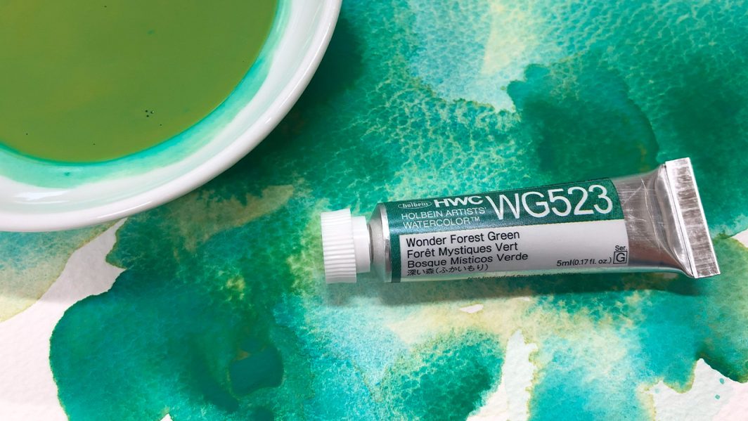            Holbein Granulating Watercolor Wonder Forest Green G,15ml Tube, WG623