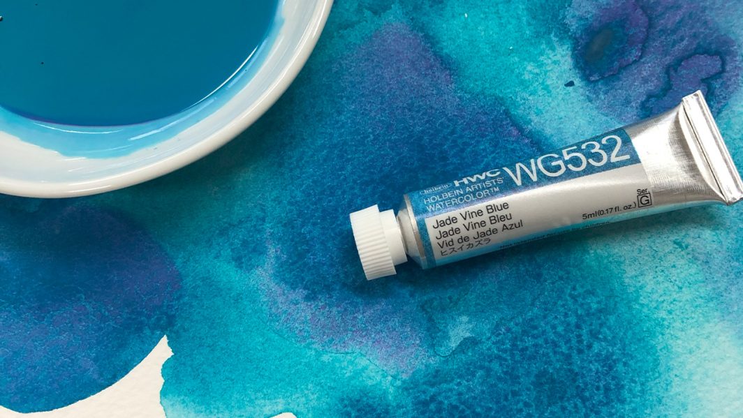                             Holbein Granulating Watercolor Jade Vine Blue 15ml Tube, WG632